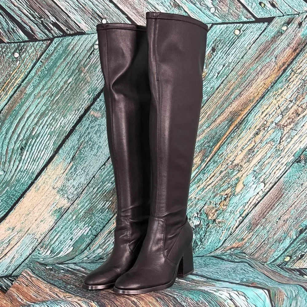Steve Madden Black Over the Knee Boots